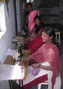 Students in the Tailoring Class in Shedeshwar Sub Centre